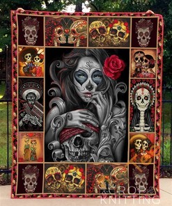 Skull 4 Quilt Blanket Bedding Set With Pilliwcases Option For Picnic Or Home Decor