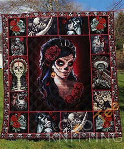 Skull 5 Quilt Blanket Bedding Set