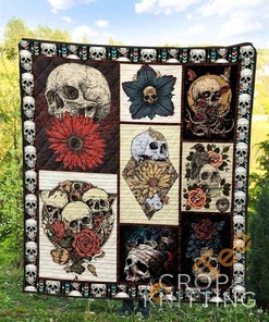 Skull 6 Quilt Blanket Bedding Set