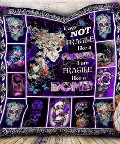 Skull Girl Quilt Blanket Bedding Set
