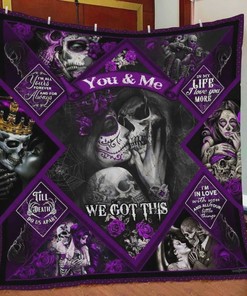 Skull Husband And Wife Till Death Do Us Apart Quilt Blanket Bedding Set Great Customized Blanket Gifts For Birthday Christmas Thanksgiving