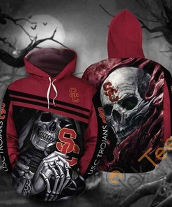 Skull Usc Trojans Hoodie 3d