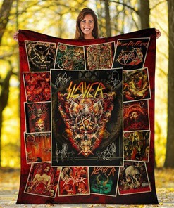 Slayer Rock Band Sherpa Fleece Blanket Gifts for Family, for Couple