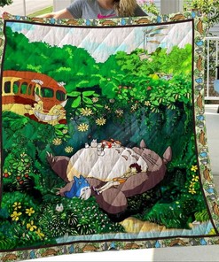 Sleep Totoro Dream Ghibli Movie Cartoon Manga Quilt