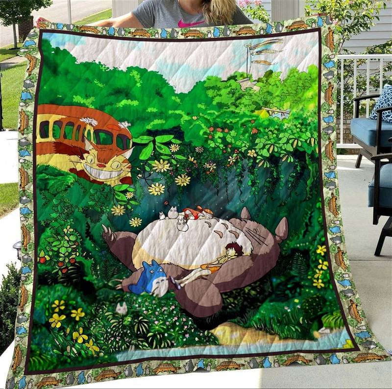 Sleep Totoro Dream Ghibli Movie Cartoon Manga Quilt
