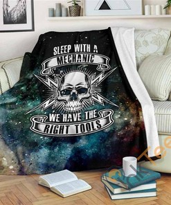 Sleep With A Mechanic We Have The Right Tools Sherpa Fleece Blanket Gifts for Family, for Couple