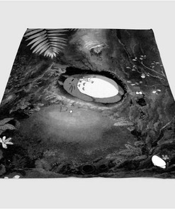 Sleeping My Neighbor Totoro Sherpa Fleece Blanket Gifts for Family, for Couple