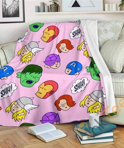 Sleepy Marvel Avengers Sherpa Fleece Blanket Gifts for Family, for Couple