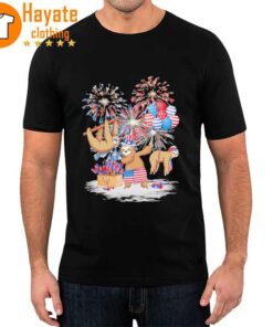 Sloth American Happy 4Th Of July Shirt