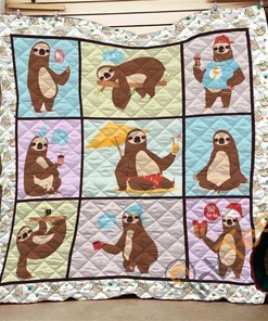 Sloth Life Quilt Blanket Bedding Set