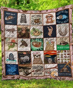 Sloth Quilt Blanket Bedding Set