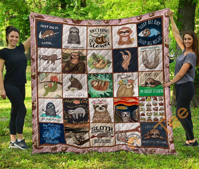 Sloth Quilt Blanket Bedding Set