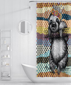 Sloth Shower Curtain, Sloth Bathroom Decor