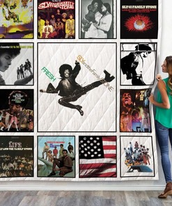 Sly andamp The Family Stone Quilt Blanket Bedding Set For Fans 01