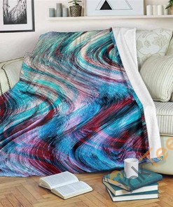 Smoke Psychedelic Trippy Sherpa Fleece Blanket Gifts for Family, for Couple