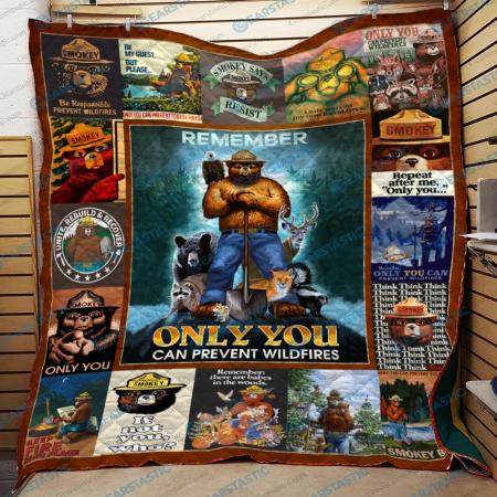 Smokey Bear Quilt Blanket Bedding Set for Home Décor