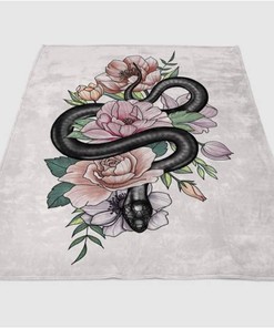 Snake Sherpa Fleece Blanket Gifts for Family, for Couple