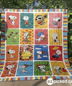 Snoopy 3 Quilt Blanket Bedding Set