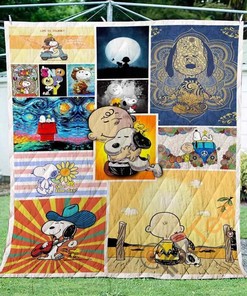 Snoopy 3D Quilt Blanket Bedding Set