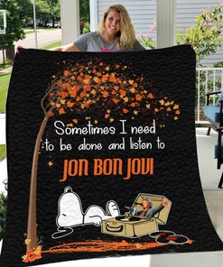Snoopy And Jon Bon Jovi Quilt Blanket Bedding Set