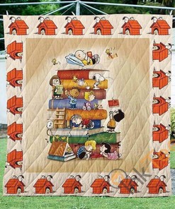 Snoopy Book Quilt Blanket Bedding Set