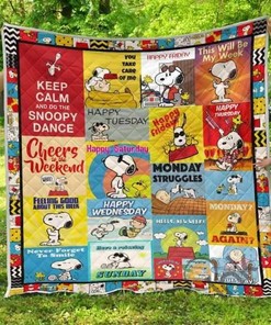 Snoopy Cartoon 3 Quilt Blanket Bedding Set
