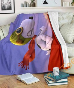 Snoopy Flying Sherpa Fleece Blanket Gifts for Family, for Couple
