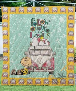 Snoopy Hippie Quilt Blanket Bedding Set