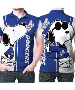 Snoopy Kiss Los Angeles Dodgerslogo 3D All Over Print Polo Shirt