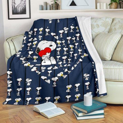 Snoopy Love Premium Quilt Blanket Bedding Set for Home Décor