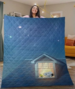 Snoopy Peanuts Quilt Blanket Bedding Set, Snoopy Peanuts Gift For Fan, Snoopy Peanuts Quilt Blanket Bedding Set