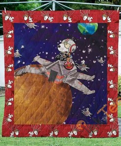 Snoopy Pilot Quilt Blanket Bedding Set