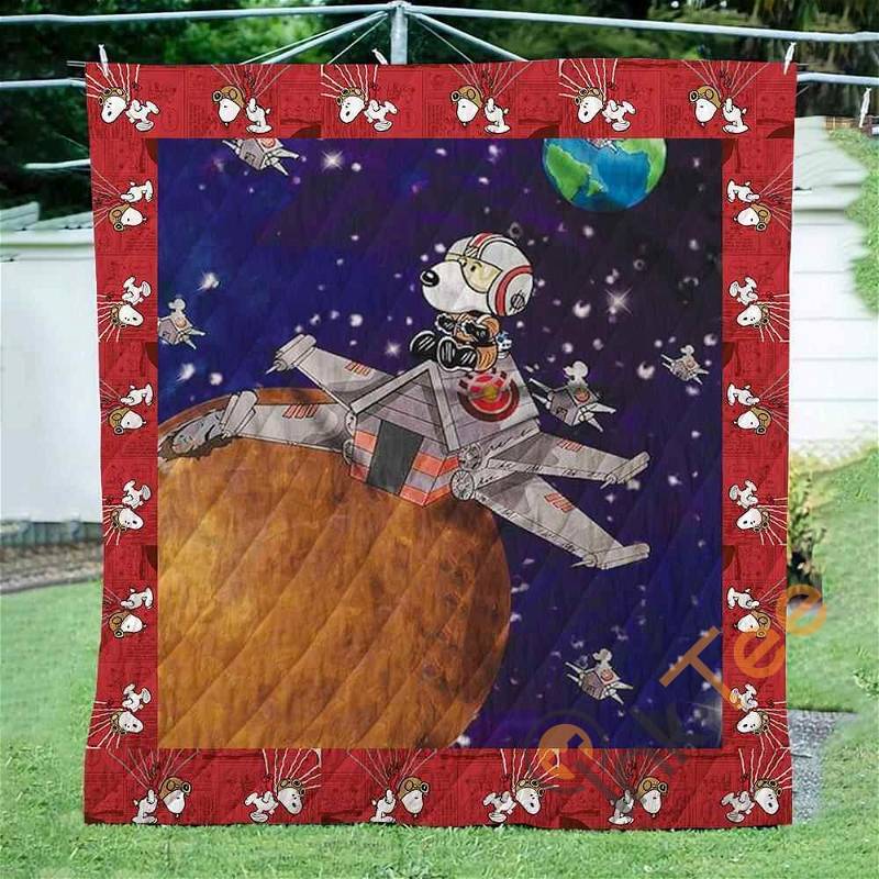 Snoopy Pilot Quilt Blanket Bedding Set