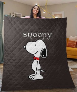 Snoopy Quilt Blanket Bedding Set, Gift For Fan, Funny Peanuts Snoopy Dance Quilt Blanket Bedding Set