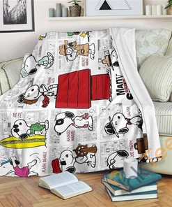 Snoopy Sherpa Fleece Blanket Gifts for Family