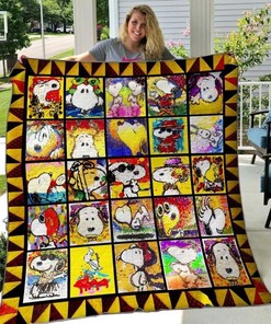 Snoopy Ver1 Quilt Blanket Bedding Set for Home Décor