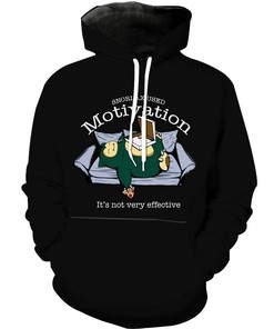 Snorlax Motivation Black Pokemon Hoodie 3D