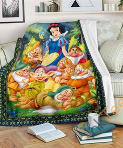 Snow White And 7 Dwarfs Sherpa Fleece Blanket Gifts for Family