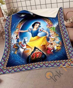 Snow White And 7 Dwarfs Sherpa Fleece Blanket Gifts for Family, for Couple