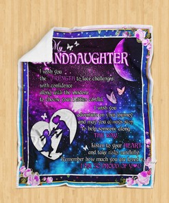 So Proud Of You To My Granddaughter I Am Personalized Quilt Blanket Bedding Set
