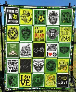 Soccer 0 Quilt Blanket Bedding Set