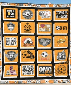 Soccer 3 Quilt Blanket Bedding Set