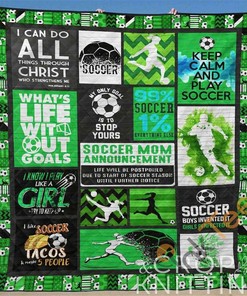 Soccer 9 Quilt Blanket Bedding Set