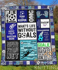 Soccer Goals Quilt Blanket Bedding Set