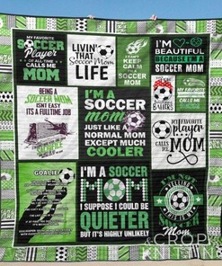 Soccer I'm Beautiful Because I'm A Soccer Mom Quilt Blanket Bedding Set Perfect Gifts For Soccer Lover
