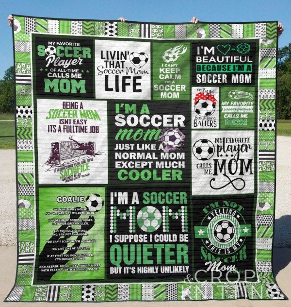 Soccer I'm Beautiful Because I'm A Soccer Mom Quilt Blanket Bedding Set Perfect Gifts For Soccer Lover