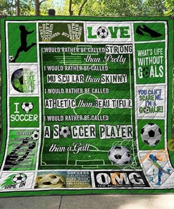 Soccer Quilt Blanket Bedding Set