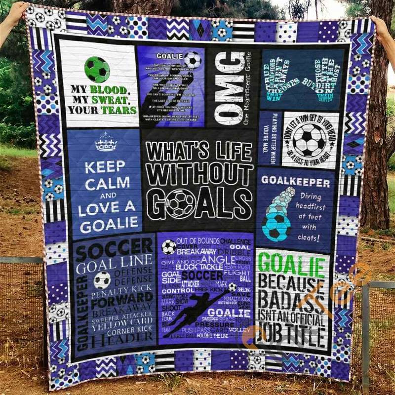 Soccer Quilt Blanket Bedding Set With Pilliwcases Option Ver2