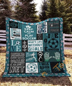 Soccer Quilt Blanket Bedding Set With Pilliwcases Options