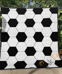 Soccer Quilt Blanket Bedding Set With Pillowcase Option